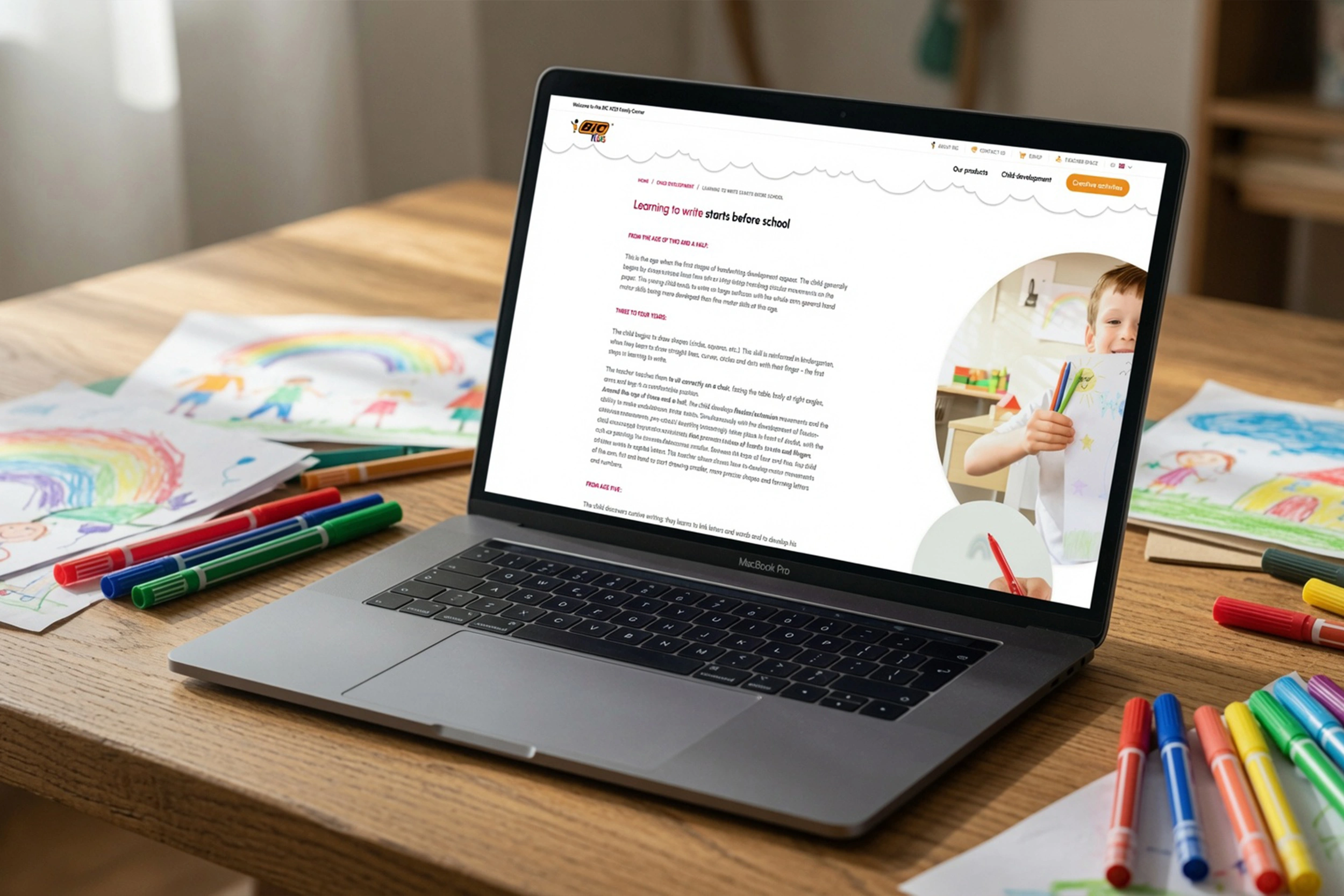 Site BIC KIDS — univers enseignants et familles