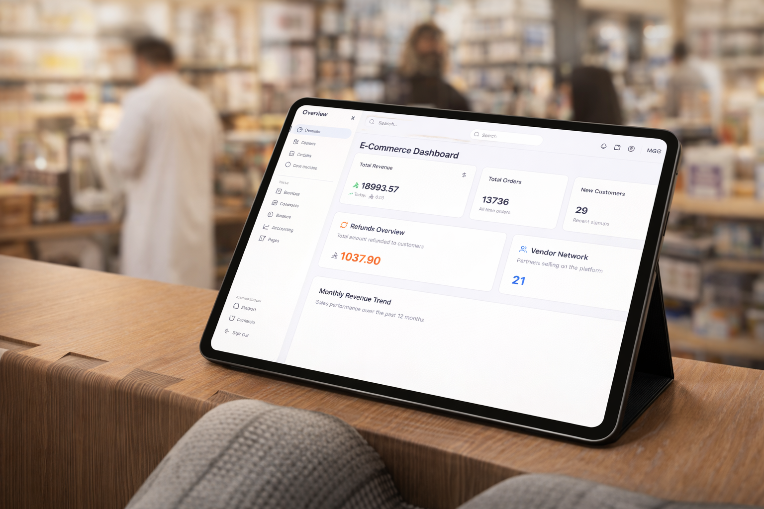 check your dashboard on tablet